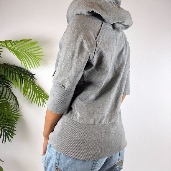 Vintage Y2K Ecko Red Gray Indie Casual Skater Short Sleeve Hoodie Jacket / Sz: L - Picture 2 of 8